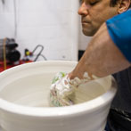 Albert Montserrat at work in his studio